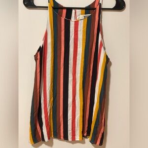 Verse Striped Multicolor Spaghetti Strap Top Size S